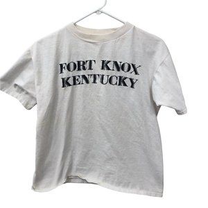 Fort Knox Kentucky Vintage Shirt Made in USA Artex Single Stitch Size Large‎